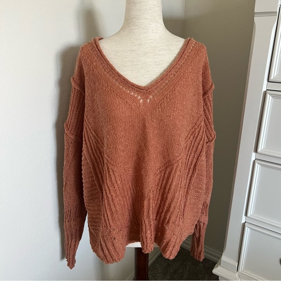 Burnt Orange Bohemian Sweater - Picture 1 of 9